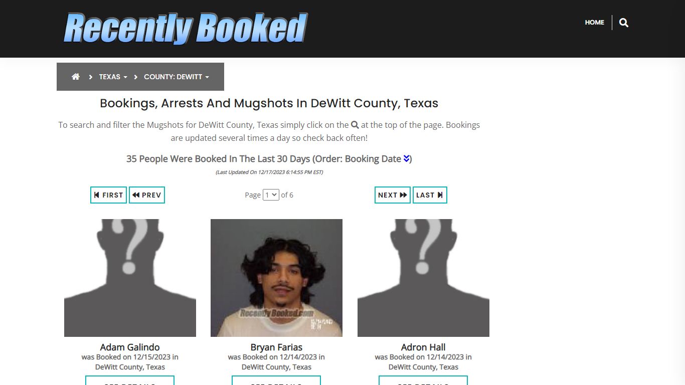 Recent bookings, Arrests, Mugshots in DeWitt County, Texas